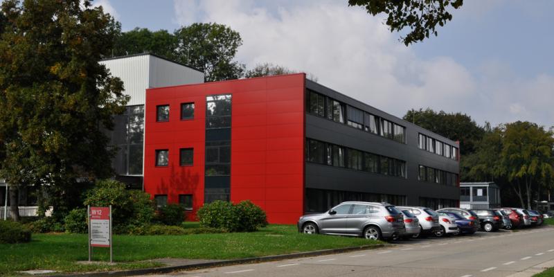 PtJ-Gebäude auf dem Campus des Forschungszentrums Jülich